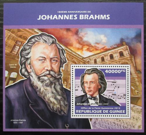 Poštová známka Guinea 2013 Johannes Brahms, skladatel Mi# Block 2308 Kat 16€