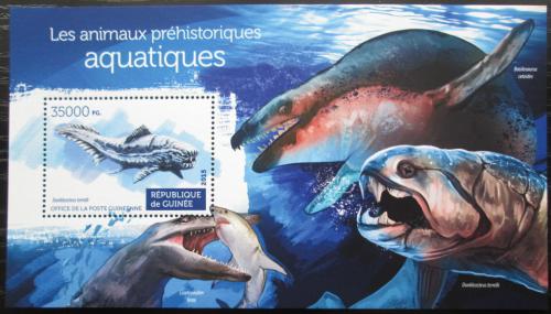 Poštová známka Guinea 2015 Moøští dinosaury Mi# Block 2530 Kat 14€