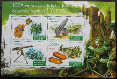 Poštové známky Guinea 2015 První bitva u Yper Mi# 11213-16 Kat 16€