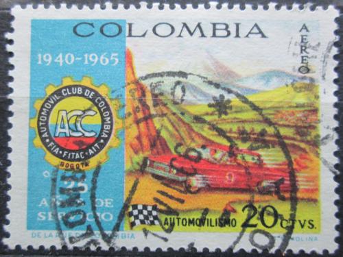 Poštová známka Kolumbia 1966 Automobilový klub, 25. výroèie Mi# 1068