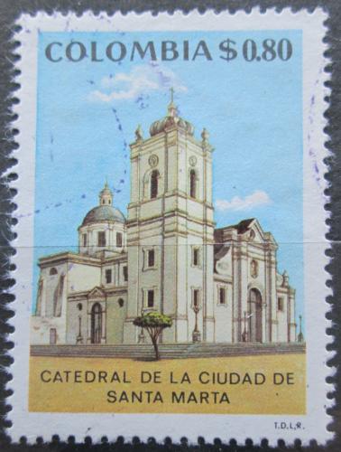 Poštová známka Kolumbia 1975 Katedrála v Santa Marta Mi# 1293