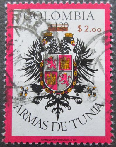Poštová známka Kolumbia 1977 Znak Tunja pretlaè Mi# 1324