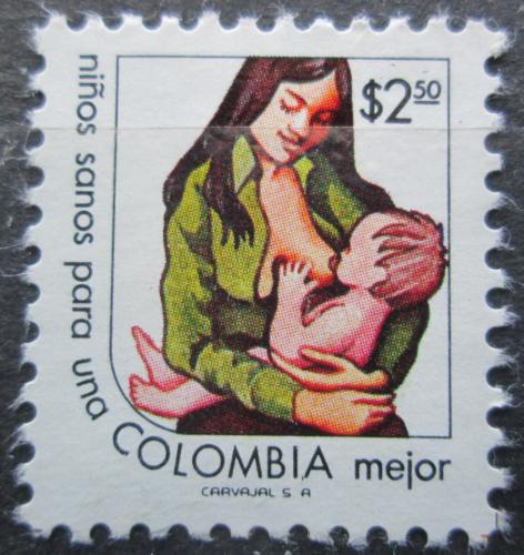 Poštová známka Kolumbia 1977 Matka s dítìtem Mi# 1331