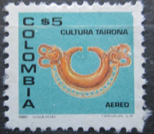 Poštová známka Kolumbia 1980 Zlatý kroužek do nosu Mi# 1412