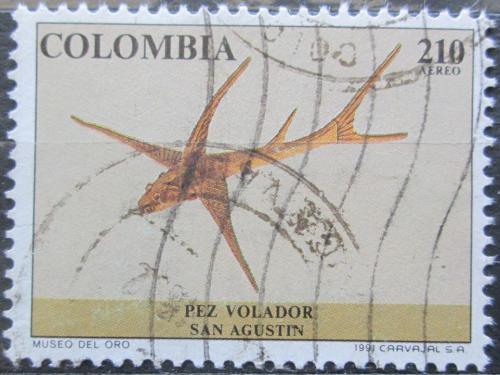 Poštová známka Kolumbia 1991 Létající ryba Mi# 1836