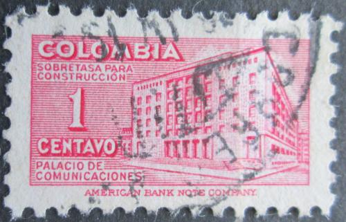 Poštová známka Kolumbia 1948 Budova ministerstva pošt, daòová Mi# 42