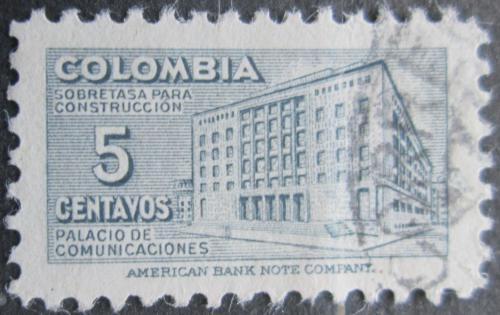 Poštová známka Kolumbia 1948 Budova ministerstva pošt, daòová Mi# 45