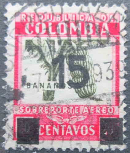 Poštová známka Kolumbia 1939 Banány pretlaè Mi# 398
