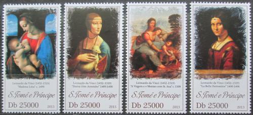 Poštové známky Svätý Tomáš 2013 Umenie, Leonardo da Vinci Mi# 5306-09 Kat 10€