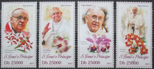 Poštové známky Svätý Tomáš 2013 Papež František Mi# 5261-64 Kat 10€