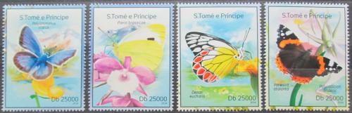 Poštové známky Svätý Tomáš 2014 Motýle Mi# 5579-82 Kat 10€