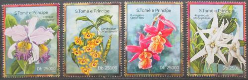 Poštové známky Svätý Tomáš 2014 Orchideje Mi# 5574-77 Kat 10€