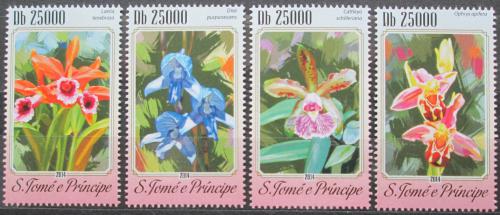 Poštové známky Svätý Tomáš 2014 Orchideje Mi# 5885-88 Kat 10€