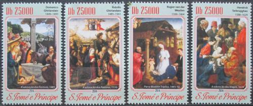 Poštové známky Svätý Tomáš 2014 Umenie, vianoce Mi# 5960-63 Kat 10€