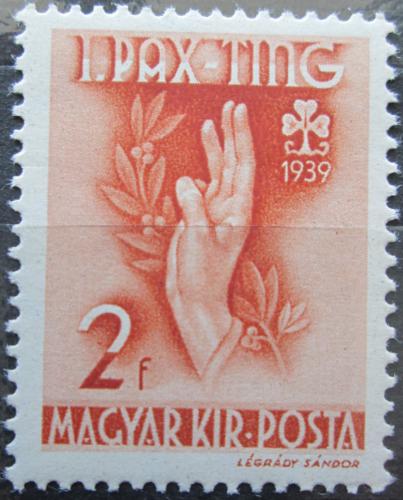 Poštová známka Maïarsko 1939 Setkání skautù Mi# 612