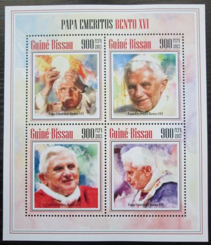 Poštové známky Guinea-Bissau 2013 Papež Benedikt XVI. Mi# 6986-89 Kat 14€