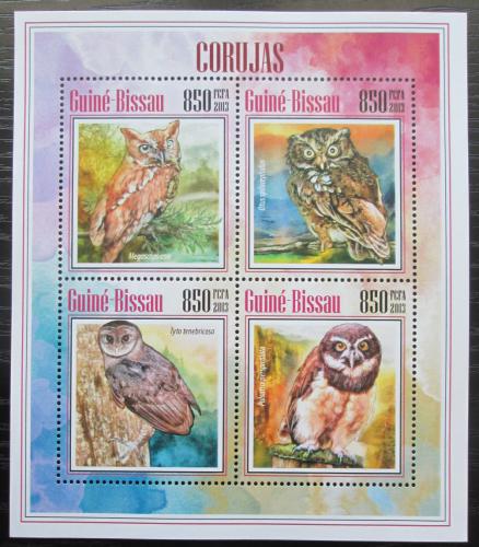 Poštové známky Guinea-Bissau 2013 Sovy Mi# 6981-84 Kat 14€