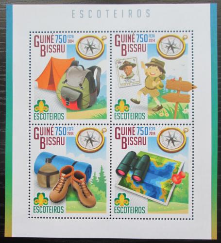 Poštové známky Guinea-Bissau 2014 Skauti Mi# 7470-73 Kat 12€