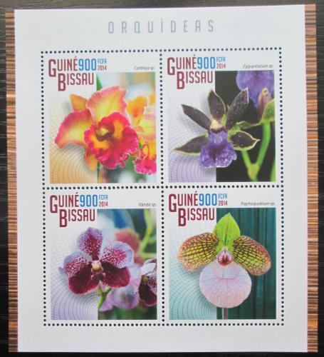 Poštové známky Guinea-Bissau 2014 Orchideje Mi# 7547-50 Kat 14€