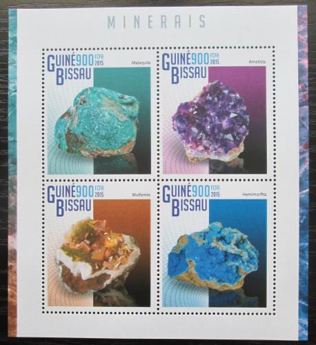 Poštové známky Guinea-Bissau 2015 Minerály Mi# 7557-60 Kat 14€
