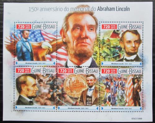 Poštové známky Guinea-Bissau 2015 Abraham Lincoln Mi# 8187-91 Kat 13.50€