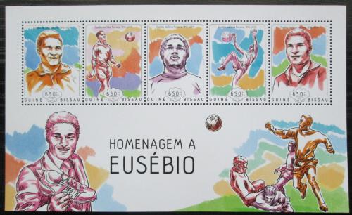 Poštové známky Guinea-Bissau 2014 Eusebio, futbal Mi# 7081-85 Kat 13€