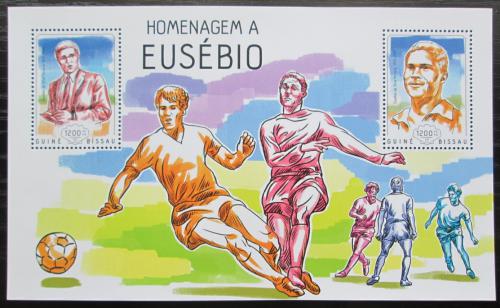 Poštová známka Guinea-Bissau 2014 Eusebio, futbal Mi# Block 1241 Kat 9€