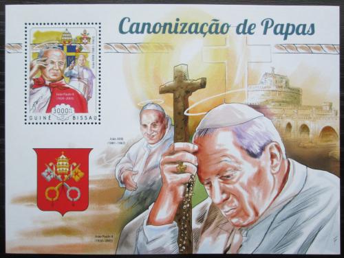 Poštové známky Guinea-Bissau 2014 Papež Jan Pavel II. Mi# Block 1303 Kat 12€