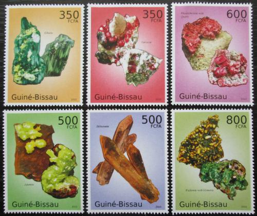 Poštové známky Guinea-Bissau 2010 Minerály Mi# 4985-90 Kat 12€