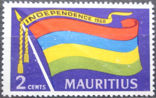 Poštová známka Mauricius 1968 Štátna vlajka Mi# 313