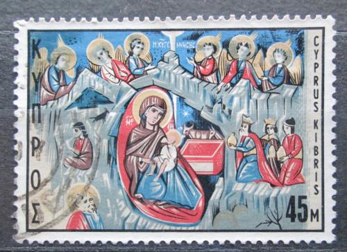Poštová známka Cyprus 1969 Freska Narození Krista Mi# 329