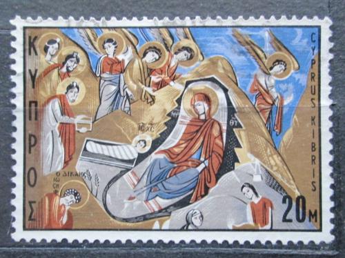 Poštová známka Cyprus 1969 Freska Narození Krista Mi# 328