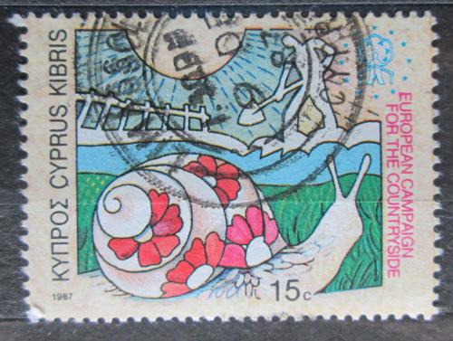 Poštová známka Cyprus 1987 Šnek Mi# 688