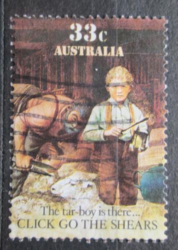 Poštová známka Austrália 1986 Støíhání ovcí Mi# 982