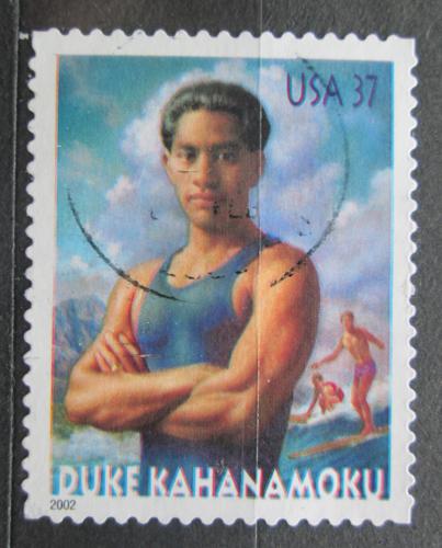 Poštová známka USA 2002 Duke Kahanamoku, olympionik Mi# 3634