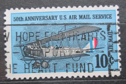 Poštová známka USA 1968 Poštovní letadlo Curtiss JN-4 H Jenny Mi# 948