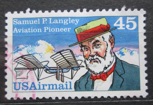 Poštová známka USA 1988 Samuel P. Langley, astrofyzik Mi# 1977