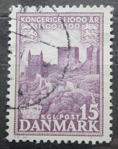 Poštová známka Dánsko 1955 Ruiny hradu Hammershus Mi# 344