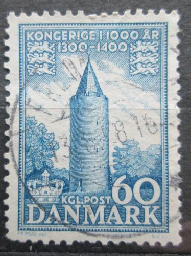Poštová známka Dánsko 1954 Vìž u Vordingborg Mi# 348