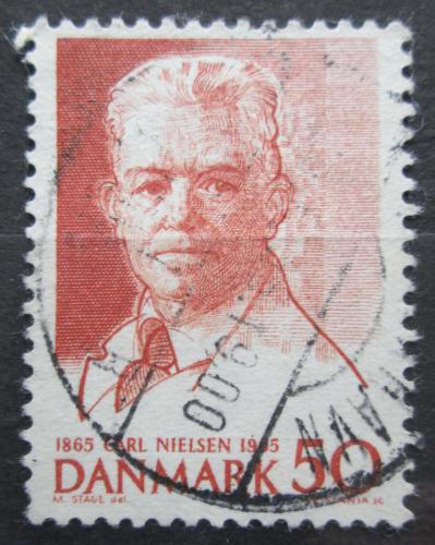 Poštová známka Dánsko 1965 Carl Nielsen, skladatel Mi# 432