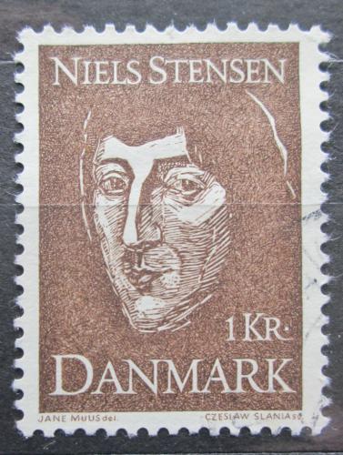 Poštová známka Dánsko 1969 Niels Stensen, lékaø Mi# 485 