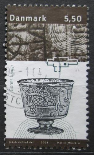 Poštová známka Dánsko 2003 Støíbrný kalich krále Gorma Mi# 1351
