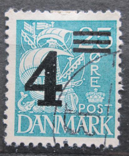 Poštová známka Dánsko 1934 Karavela pretlaè Mi# 215