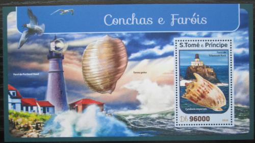 Poštovní známka Svatý Tomáš 2016 Mušle a majáky Mi# Block 1216 Kat 10€