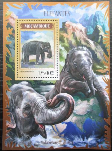 Poštová známka Mozambik 2014 Asijští slony Mi# Block 906 Kat 10€