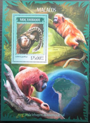 Poštová známka Mozambik 2014 Opice Mi# Block 917 Kat 10€