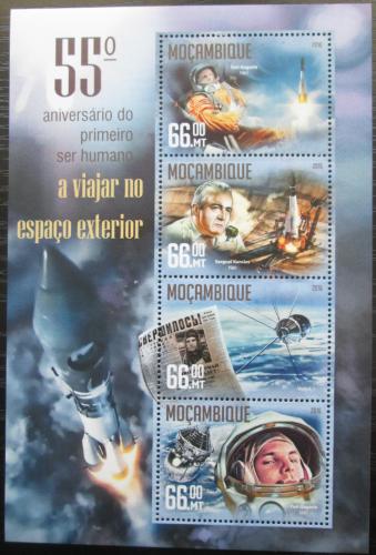 Poštové známky Mozambik 2016 Jurij Gagarin Mi# 8569-72 Kat 15€