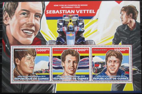 Poštové známky Guinea 2013 Sebastian Vettel, Formule 1 Mi# 10197-99 Kat 18€