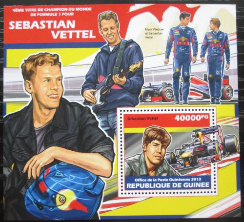 Poštová známka Guinea 2013 Sebastian Vettel, Formule 1 Mi# Block 2326 Kat 16€
