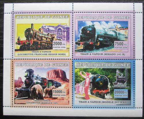 Poštové známky Guinea 2006 Parní lokomotívy Mi# 4377-80 Kat 12€